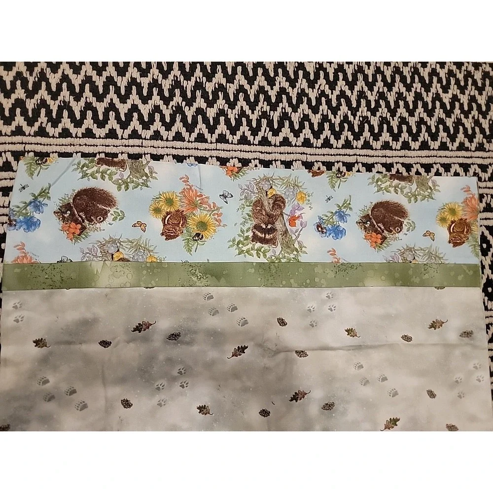 Set of 2 Handcrafted Standard Woodland Animals Pillowcases